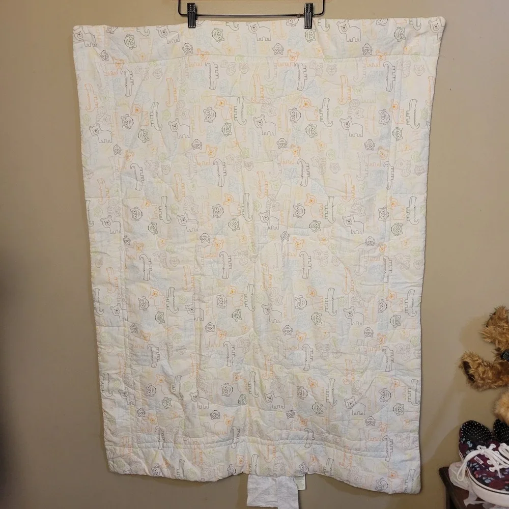 Circo Baby Blanket Comforter Elephant Owl Turtle Giraffe Alligator Brown Green
